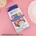 6-pack of colorful flame birthday candles with spiral design for party cake decoration - Colorful Flame Candles