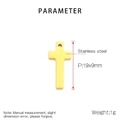 Ciondolo a croce dorato in acciaio inossidabile 19x9mm per collane o orecchini DIY - Croce d'Oro 19x9mm (KLJ415-Z)