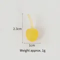 Cereza de resina amarilla en miniatura para manualidades, altura 23mm y ancho 10mm - Cereza amarilla grande-2.2cm