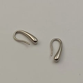 Polished silver teardrop earrings in minimalist stainless steel for a modern daily look - 15mm / Steel