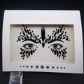 Black butterfly face crystal stickers in white gift box for creative eye makeup - 1090