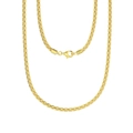 Golden S925 sterling silver box chain necklace with lobster clasp and Italy engraving - NMN08-Box Chain Gold-20 Inch