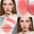 Luminous monochromatic blush compact 04 tomato red with smooth arm swatch texture - 4# Tomato Red