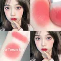 Luminous monochromatic blush compact 04 tomato red with smooth arm swatch texture - 4# Tomato Red