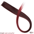 Clip-in hair extension with dark brown to bright red gradient color, code 52H - Brown Red Gradient (52H)