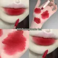 Matte lip clay in 04# Pomegranate shade with sponge applicator and velvet finish - 04# Pomegranate