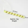 Macaron color PVC chocolate stick model with brown spiral texture and 10.5cm length - Fluorescent Green Striped Chocolate Stick