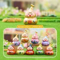 Figurines de chat siamois en résine en forme de calebasse aux couleurs vives variées - Série Gourde de Style National (0236) / Lot de 8