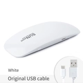 Lámpara de uñas UV LED portátil SUNmini blanca con cable USB para secado rápido de gel - Lámpara de ratón (Blanco) / Blanco