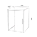 Acrylic display case for figures, 27x25.5x36cm clear dustproof storage organizer - Large - No Divider