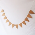 Brown kraft paper bunting banner with 12 triangles for party and wedding decoration - Kraft Paper Triangle Flag