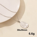 Collana albero della vita in argento con ciondolo ovale, dimensione 30x20mm e peso 6,6g - Albero della Vita Ovale Argento (S615-S+N22-S)