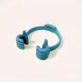 Universal thumbs-up phone stand in sky blue color with flexible silicone grip - Sky Blue