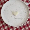 Mini white wool felt heart accessory for Christmas DIY flower arrangements, 4cm size - Heart White