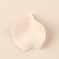 Minimalist beige acrylic petal earring pendant with a smooth matte pearlescent finish - 10Pcs Large / Off White