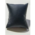 Black PU leather watch pillow for jewelry display and storage with fine grain texture - Black PU Leather 7.5x9.5