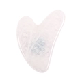 Pink quartz heart gua sha board facial massager tool made from natural stone - White Crystal
