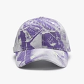 Casquette de baseball homme imprimé tie-dye violet et blanc avec texture en coton - Réglable / Violet (Style Tie-Dye Usé)