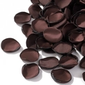 Dark brown silk rose petals with burnt edges for wedding and party decorations - Dark Brown (50)