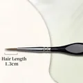 Pincel delineador fino con cerdas de nailon marrón de 1,3 cm y mango negro ergonómico - Negro / #2 (lado Del Triángulo)