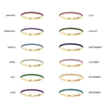 Set of 12 colorful birthstone rings in gold finish featuring various round cut gemstones - US5 / Gold Set (12pcs)