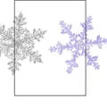 Disposable snowflake tablecloth in blue and purple tones for winter birthday parties - Snowflake Banner / Blue-Pink Gradient