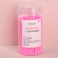 Microhisopos desechables rosa para extensión de pestañas en envase de 100 piezas - Rosa 100 Piezas Paquete De Botella