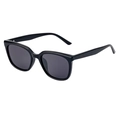 Occhiali da sole cat-eye neri classici da donna con montatura lucida e lenti UV - C1-Montatura Nera Lente Grigia
