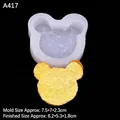 Silicone mold for DIY bear head shaped candles with translucent white finish - 2# Toast / Clear