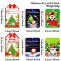 Detailed dimensions of wooden Christmas luggage tags featuring gnome and festive patterns - DIY Christmas Luggage Tag (6Pcs/Set)