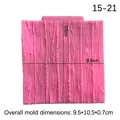 Roze siliconen mal met houtnerf voor fondant en klei, maat 9,5x10,5x0,7 cm - Roze