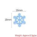 Ciondolo a fiocco di neve in resina glitterata azzurra per fai da te 16x18mm - Luminoso / Blu Piccolo