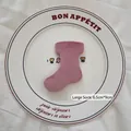 Pink velvet Christmas sock ornament with soft plush texture for DIY crafts, size 6.5x9cm - Big Stocking-01 (Pink)