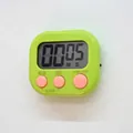Timer elettronico verde con pulsanti rosa e schermo LCD per lo studio sulla scrivania - Stile Burger / Verde