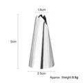 Stainless steel cake piping nozzle with 25mm base and serrated tip for decoration - Double Dangle Disc