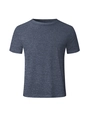 T-shirt Henley da uomo slim fit in cotone mélange blu scuro per il fitness e il tempo libero - S / Blu navy