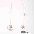 Spécifications de taille pour boucles d'oreilles étoile dorées, longueur 9,0 cm et 3,1g - Style Étoile (E02515-1)
