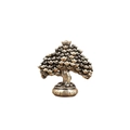 Vintage-Messing-Glücksbaum-Statue mit Goldmünzen und Barren für Wohlstand und Glück - Glücksgeldbaum