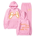 Pink Ivan Cornejo Donde Estas hoodie and sweatpants set featuring astronaut print - Pink