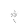 Silberner Blumenanhänger aus Edelstahl, Blumenschmuck-Accessoire für Damen - Gänseblümchen / Stahlfarbe