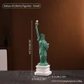 Nordic style Statue of Liberty resin sculpture with white base for office decor, 10.2 inches - 7135v-01 Statue Of Liberty Ornament - Small Size