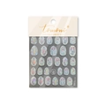 Holographic shell light nail art stickers with rococo window patterns style TO 4148 - Rococo Stained Glass-Shell Light (TO-4148)