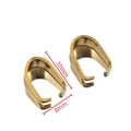 Golden 18K plated stainless steel bail connector for pendants measuring 10mm by 8mm - 50Pcs/Bag / Thick 10mm / Gold