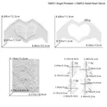 Silicone angel pendant and heart hand gesture mold for DIY resin and plaster casting - Angel & Heart Set