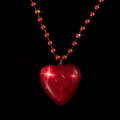 Leuchtende LED-Herz-Halskette mit funkelnder Perlenkette für Valentinstag und Partys. - Große Pfirsichherz-perlenkette