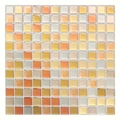 3D mosaic tile wall sticker in orange, yellow and grey with a glossy marble texture - YJC0014-Orange Yellow Marble Mix
