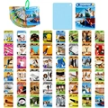 Educational tool cognition flashcards set with green binder ring for preschool learning - Realistic Daily Items A 50 Sheets