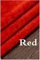 Short red velvet Christmas cape cardigan in bright red color with soft velvet texture - Red