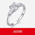 Elegant S925 sterling silver ring with cushion-cut moissanite and side trapezoid stones - R12941 Moissanite Square Cushion Cut 6*6mm / US Size 7