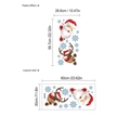 Christmas wall decal layout and size guide featuring Santa Claus and reindeer motifs - Santa Claus & Reindeer-10Y-A249 / 30x60cm (No Bag)
